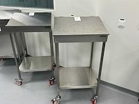 Bosgraaf roestvrijstalen mobiel schrijftafeltje (2x) - afbeelding 2 van  3