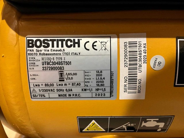 Bostitch rc10sq-e luchtcompressor - afbeelding 4 van  4