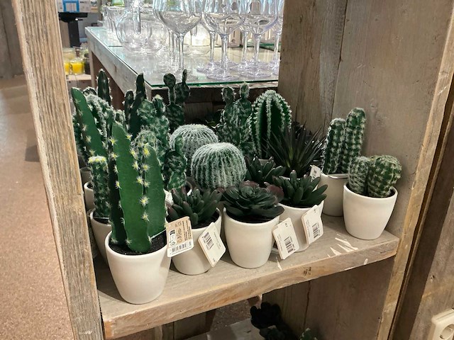 Botanical decoration kunstplant in pot (50x) - afbeelding 2 van  6