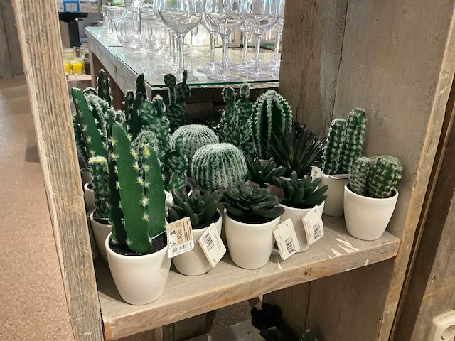 Botanical decoration kunstplant in pot (50x) - afbeelding 2 van  6