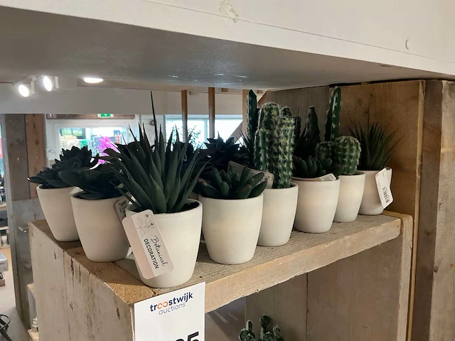 Botanical decoration kunstplant in pot (50x) - afbeelding 6 van  6