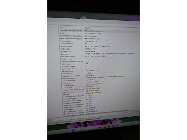 Bott pc-werkkast met hp prodesk 4 mini g1i ai desktop met monitor - afbeelding 4 van  5