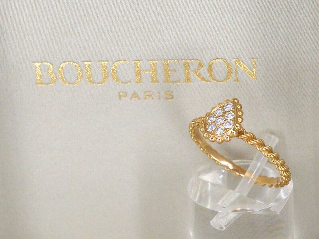 Boucheron - gouden 'serpent boheme' ring met diamanten - afbeelding 1 van  10