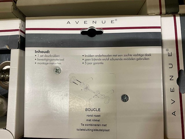 Boucle rond rozet deurkruksets (181x) - afbeelding 2 van  4
