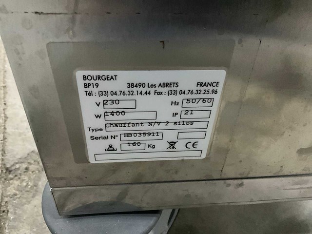 Bourgeat chauffant n/v 2 silos verwarmde bordenlowerator - afbeelding 9 van  10