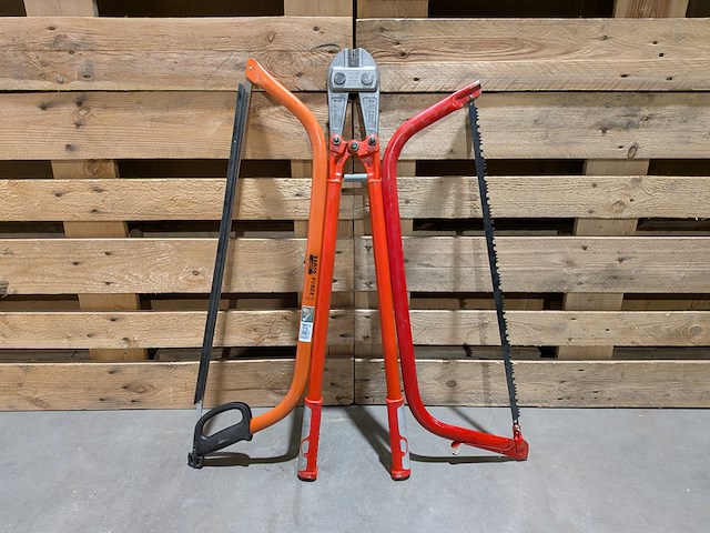 Boutenschaar en 2 x beugelzaag, vwb & bahco - afbeelding 1 van  13