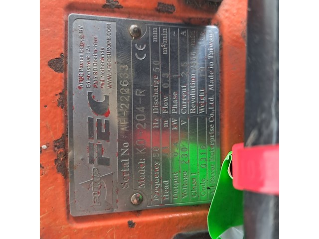 Bouwdompelpomp 18m³ 230v afec, ko204, bouwjaar 2016 - afbeelding 4 van  7