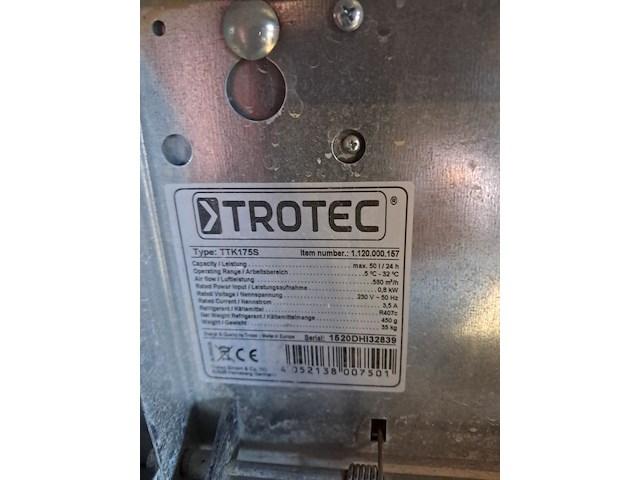 Bouwdroger - 50l - 230v trotec, ttk 0175 s, bouwjaar 2015 - afbeelding 10 van  14