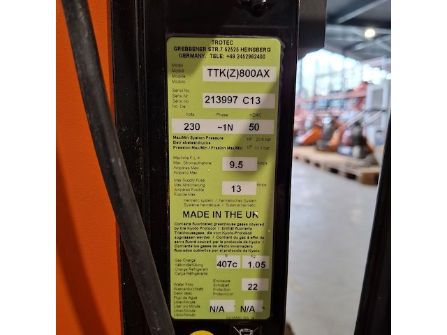 Bouwdroger 150l 230v trotec, ttk 800, bouwjaar 2013 - afbeelding 5 van  5