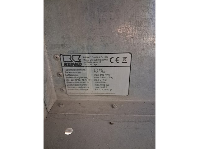 Bouwdroger 50l 230v remko, etf550, bouwjaar 2017 - afbeelding 18 van  18