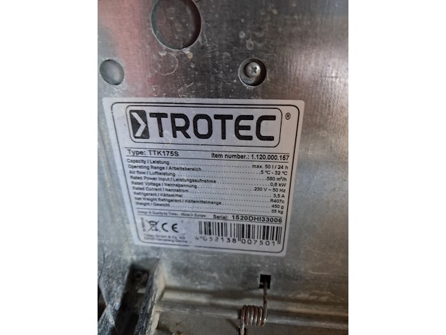 Bouwdroger 50l 230v trotec, ttk 0175 s, bouwjaar 2015 - afbeelding 4 van  14