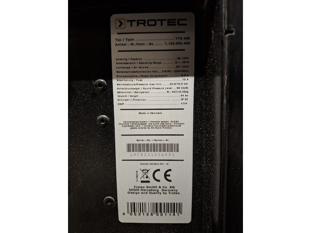 Bouwdroger 75l 230v, trotec, ttk 400, 2018 - afbeelding 6 van  6