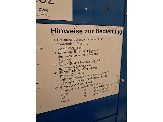 Bouwdroger 82l 230v ebac, bd150, bouwjaar 2012 - afbeelding 4 van  12