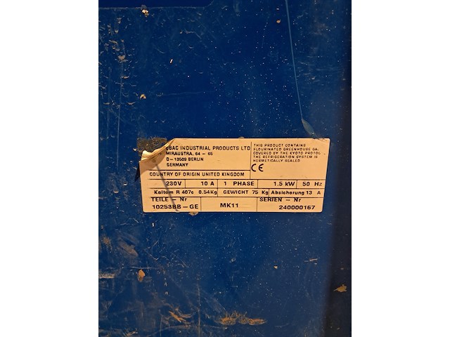 Bouwdroger 82l 230v ebac, bd150, bouwjaar 2012 - afbeelding 12 van  12