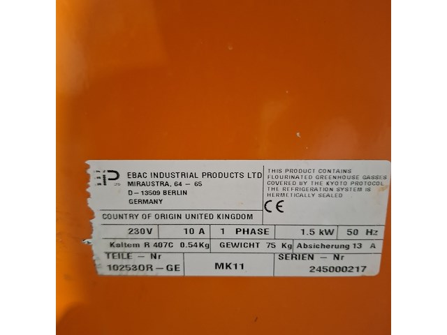 Bouwdroger 82l 230v ebac, bd150, bouwjaar 2012 - afbeelding 4 van  5