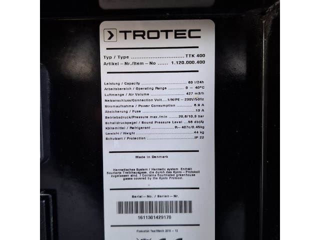 Bouwdroger, trotec , ttk 400, oranje - afbeelding 9 van  9