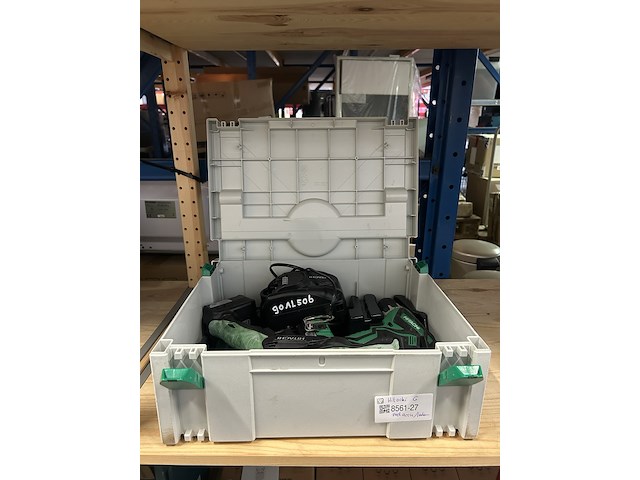 Bouwgereedschap in koffer met accu en lader hitachi - afbeelding 1 van  6