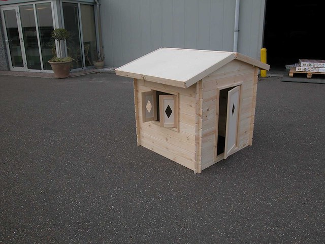 Bouwhuisje hout - afbeelding 1 van  2