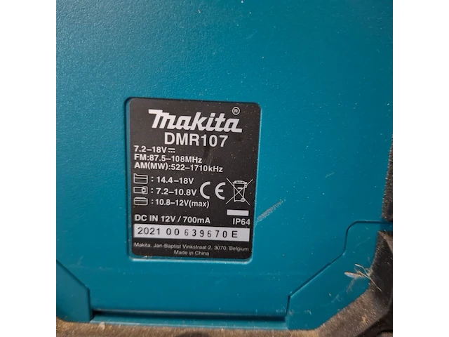 Bouwradio, makita, dmr107, 2021 - afbeelding 4 van  5