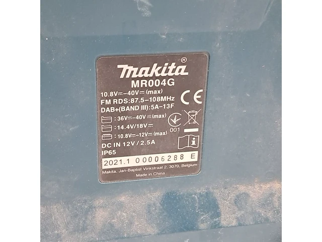 Bouwradio, makita, mr004g, 2021 - afbeelding 6 van  8