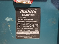 Bouwradio met 18v accu en oplader, o.a. makita, dmr 108, 2021 - afbeelding 11 van  12