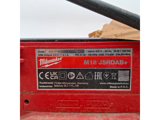 Bouwradio, milwaukee, m18 jsrdab+ - afbeelding 3 van  6