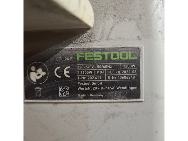 Bouwstofzuiger festool, ctl 26e, bouwjaar 2022 - afbeelding 6 van  7