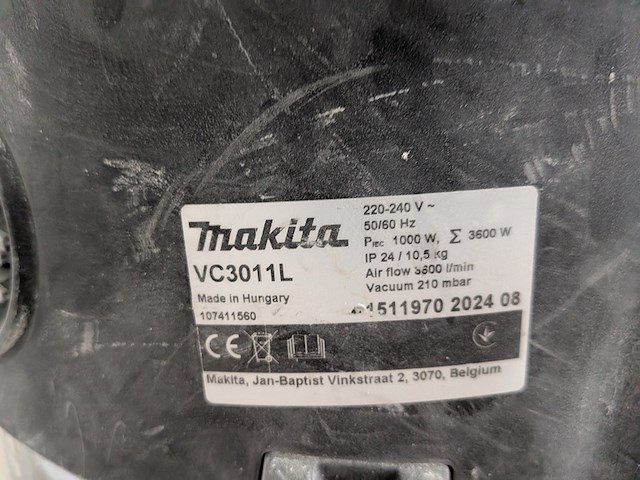 Bouwstofzuiger makita, vc3011l, bouwjaar 2024 - afbeelding 5 van  9
