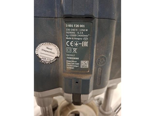 Bovenfreesmachine 230v, bosch, gof 1250 ce, 2017 - afbeelding 5 van  9