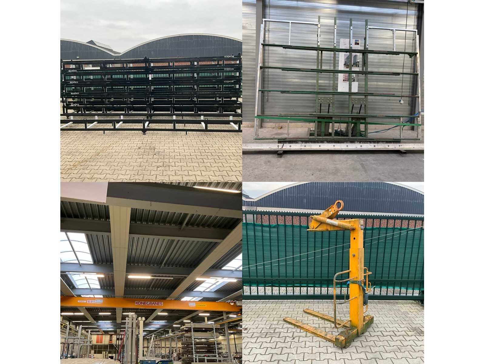 Bovenloopkranen, metaalbewerkingsmachines en transportmiddelen wegens bedrijfsverhuizing blitta venray