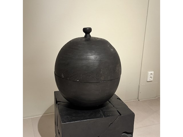 Bowl raw interiors, zwart, met deksel - afbeelding 1 van  4
