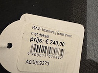 Bowl raw interiors, zwart, met deksel - afbeelding 3 van  4