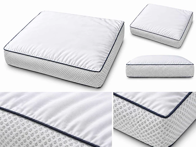Box mesh antraciet hoofdkussen 50x60x10cm (384x) - afbeelding 1 van  2