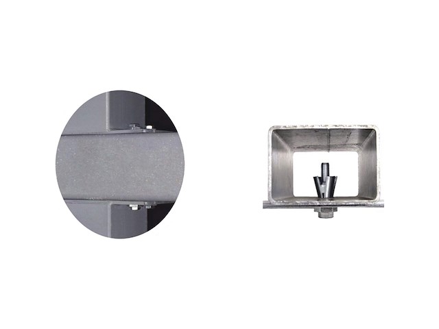 Boxbolt bq2z12 hollow profile fixing galvanised steel for steel construction zilver - afbeelding 3 van  3