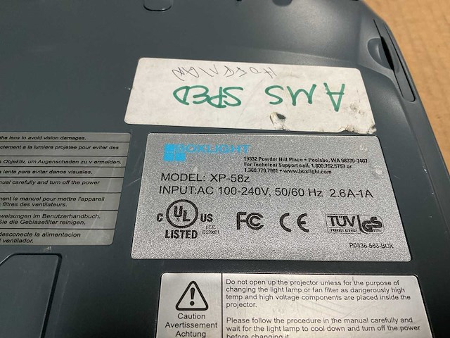 Boxlight xp-58z projector - afbeelding 7 van  7