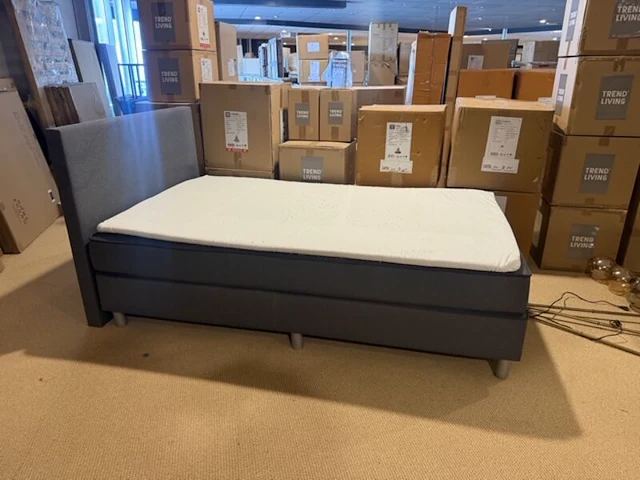 Boxspring 120 x 200, antraciet - afbeelding 2 van  4