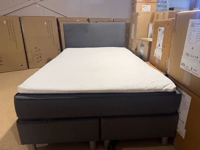 Boxspring 120 x 200, antraciet - afbeelding 3 van  4