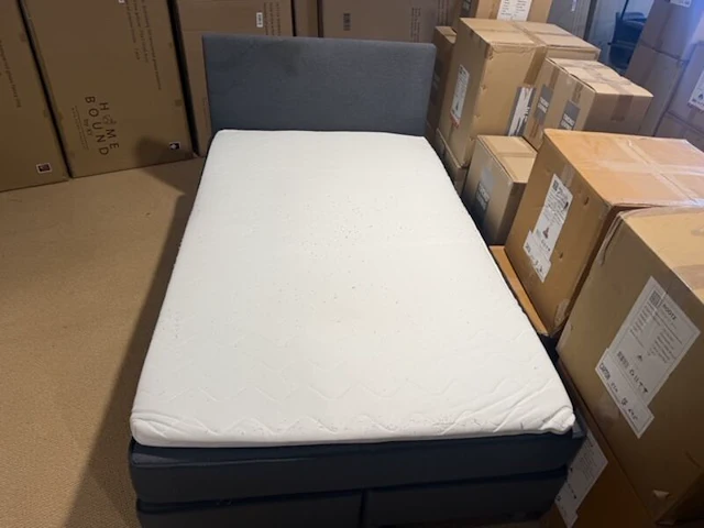 Boxspring 120 x 200, antraciet - afbeelding 4 van  4