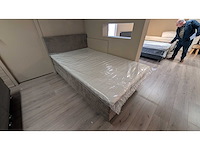 Boxspring – 120 x 200 cm – taupe – inclusief topper – pocketvering – cooltouch matrassen - afbeelding 3 van  4