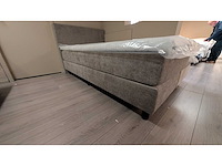 Boxspring – 120 x 200 cm – taupe – inclusief topper – pocketvering – cooltouch matrassen - afbeelding 4 van  4