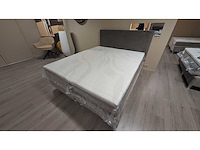 Boxspring – 160x200 cm – taupe – inclusief topper – pocketvering – cooltouch matrassen - afbeelding 1 van  5