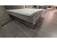 Boxspring – 160x200 cm – taupe – inclusief topper – pocketvering – cooltouch matrassen - afbeelding 4 van  5