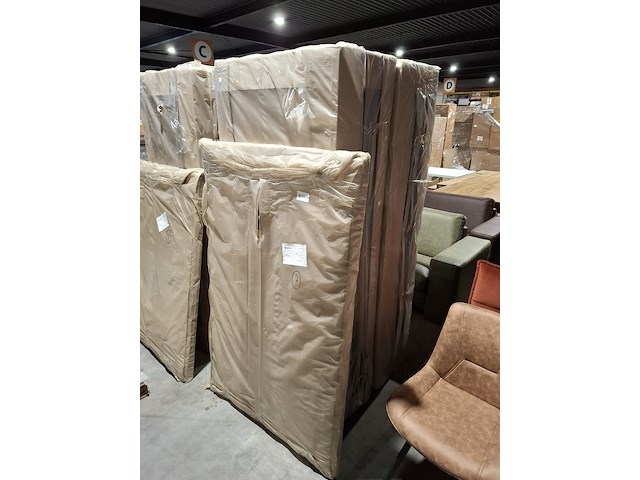 Boxspring 160x200 incl storage functie, beige, 2025 - afbeelding 3 van  4