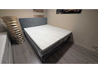 Boxspring – 180x210 cm – velvet groen – inclusief topper – pocketvering – cooltouch matrassen - afbeelding 1 van  4