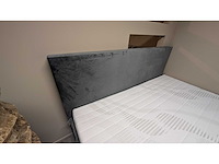 Boxspring – 180x210 cm – velvet groen – inclusief topper – pocketvering – cooltouch matrassen - afbeelding 2 van  4