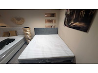 Boxspring – 180x210 cm – velvet groen – inclusief topper – pocketvering – cooltouch matrassen - afbeelding 4 van  4