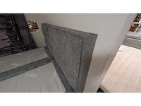 Boxspring electrisch 140x200 cm - grijs- inclusief topper (6 cm) - pocket geveerde box, cooltouch matrassen - afbeelding 3 van  3