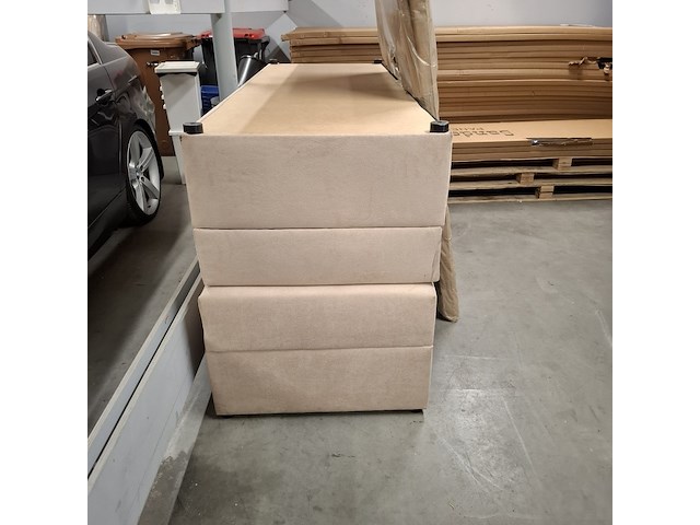 Boxspring met opbergfunctie, 140x200, beige, showroom model - afbeelding 4 van  5
