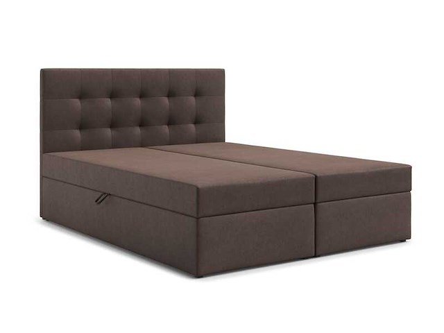 Boxspring met opbergfunctie, 140x200 cm, bruin - afbeelding 1 van  3