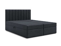 Boxspring met opbergfunctie, 160x200 cm, donker grijs - afbeelding 1 van  2